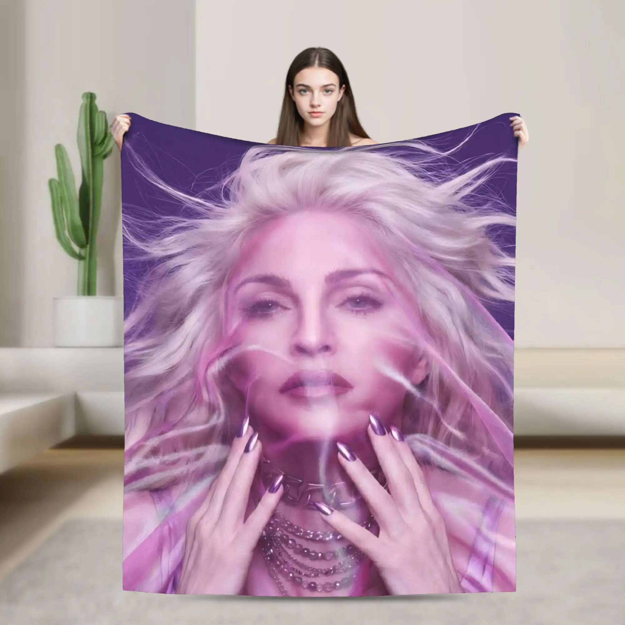 M-Madonnas Confessions II Throw Blanket for Couch  Soft Cozy Plush Blanket 50x60 Inch Multiple Sizes Bedspreads for All Seasons