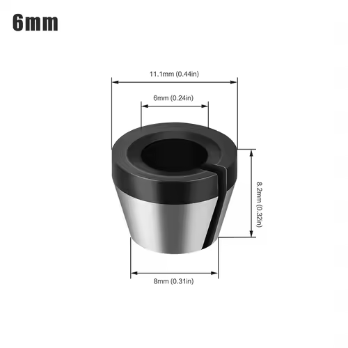 6mm 6.35mm 8mm Collet Chuck Engraving Trimming Machine With Nut Router Bit Adapter Electric Router Milling Cutter Accessories - Image 7