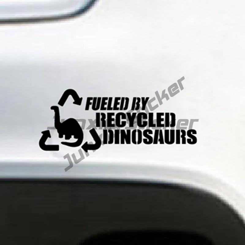 

Funny Off Road Art Decor Car Decals Vinyl Sticker - Fueled By Recycled Dinosaurs Removable Decals Car Window Decor