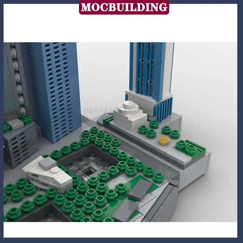 MOC City Architecture World Trade Center Hoog gebouw Modelblok Assembly Collection Series Speelgoedcadeaus