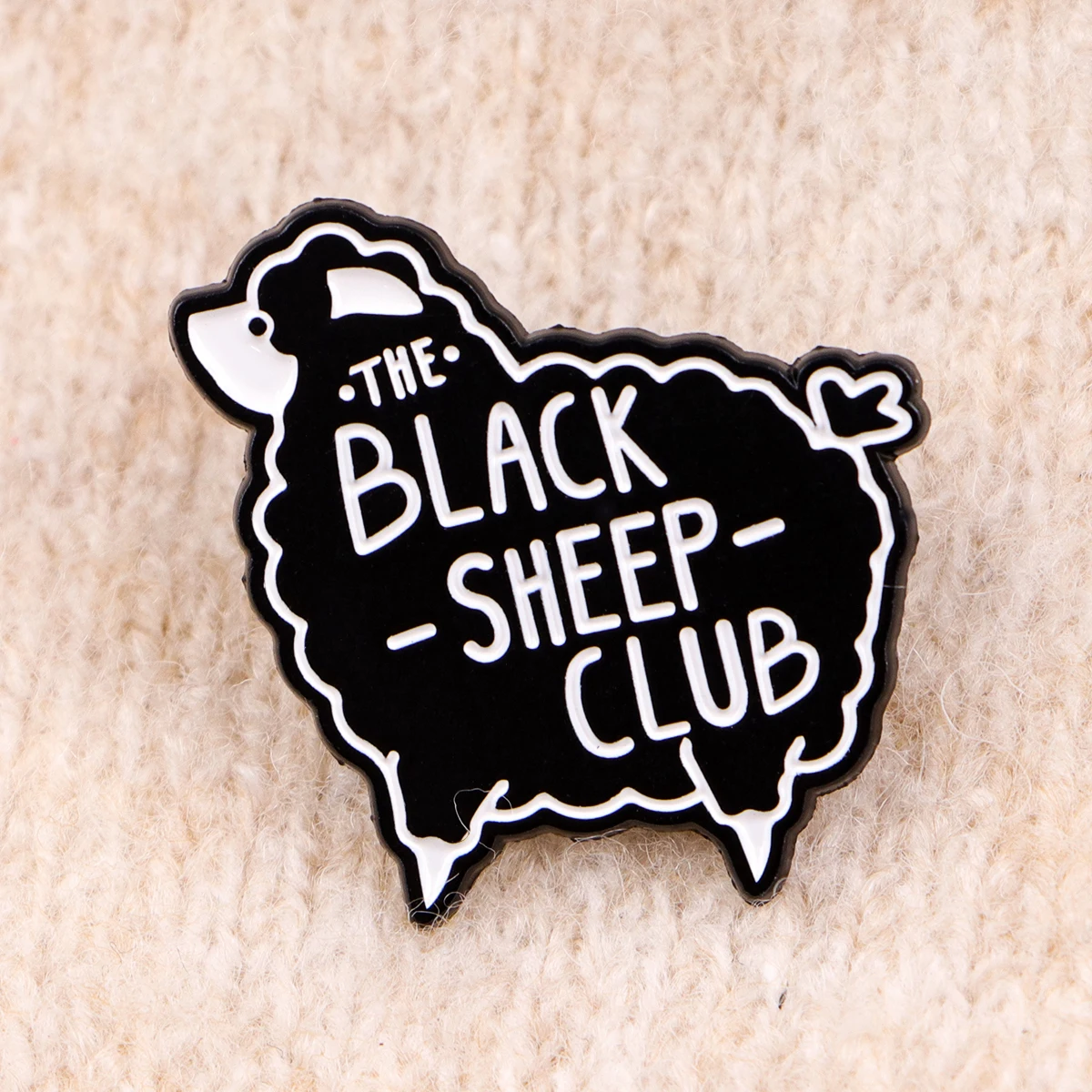 Cartoon Black Sheep Enamel Pin Badges for Women Backpack Hat Lapel Cosplay Accessories Gifts Toys Brooches CLUB - view 5