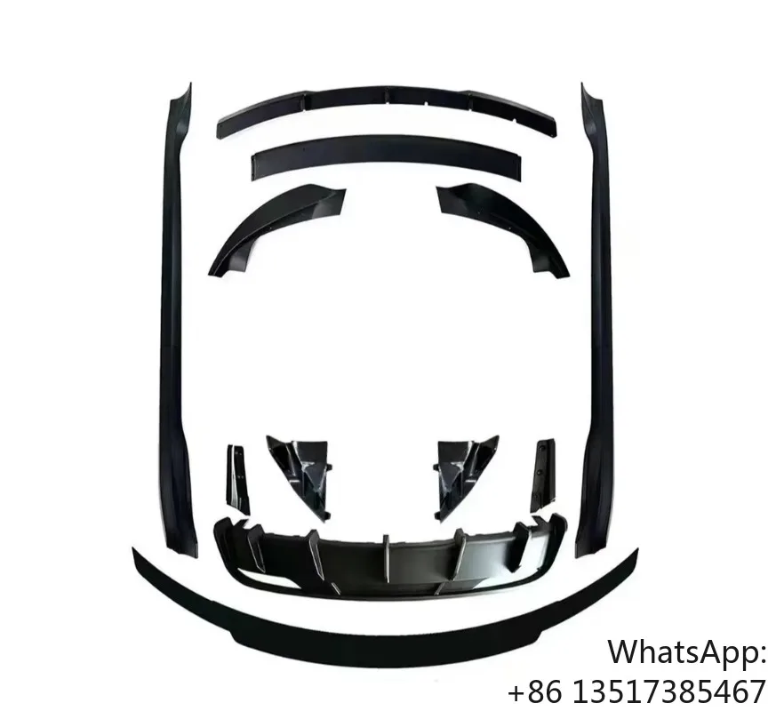 

Modified Appearance Front Shovel Rear Lip Front Lip Side Skirt Surround Black Knight Kit for Tesla Model 3