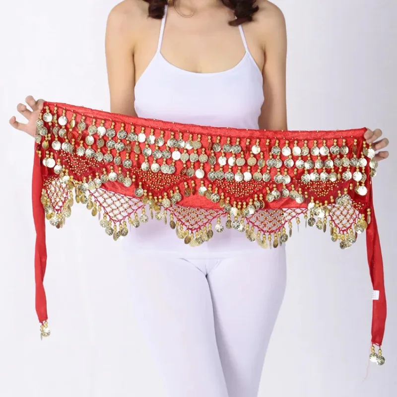 Elegante glanzende buikdans taille ketting Indiase dans verstelbare metaallegering taille riem buikdans taille danskleding accessoires