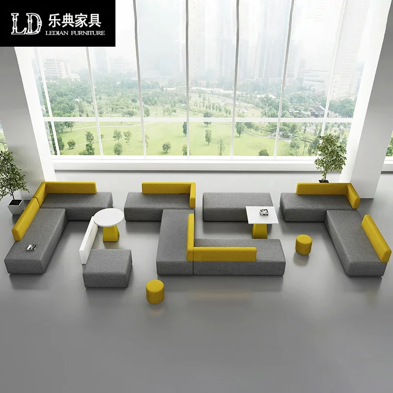 Office Reception Rest Training Institution Lobby Front Desk Parent Waiting Area Creative Sofa