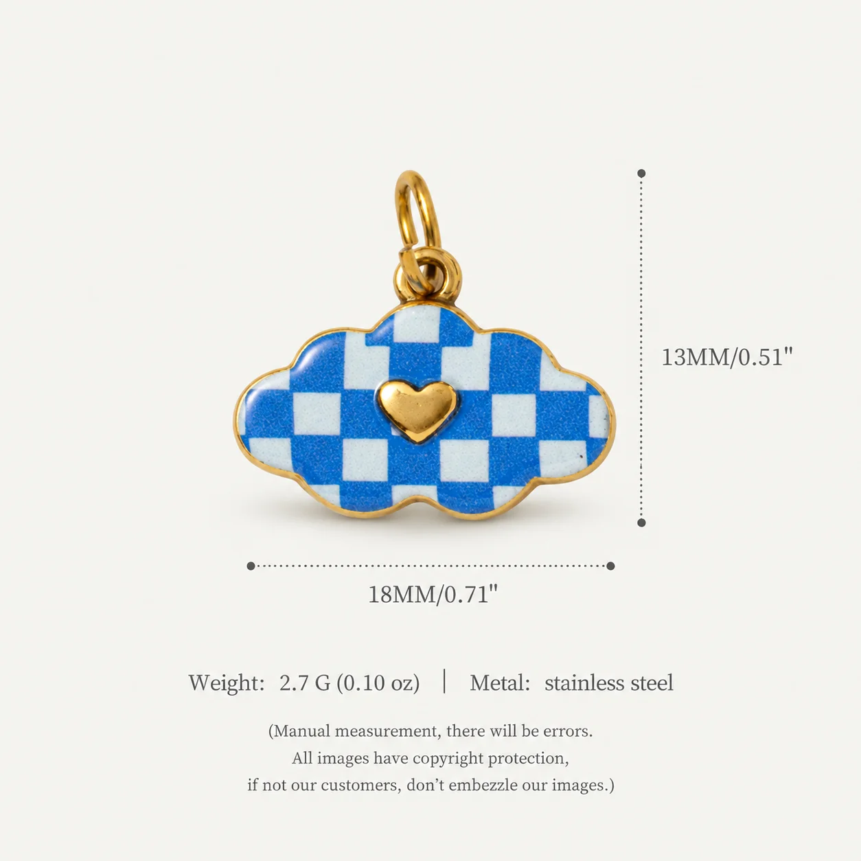 316 Edelstahl Wasserdicht Farbbeständig Retro Beliebte Hamster Vogel Wolke DIY Anhänger Charms Schmuckherstellung – Detail 5