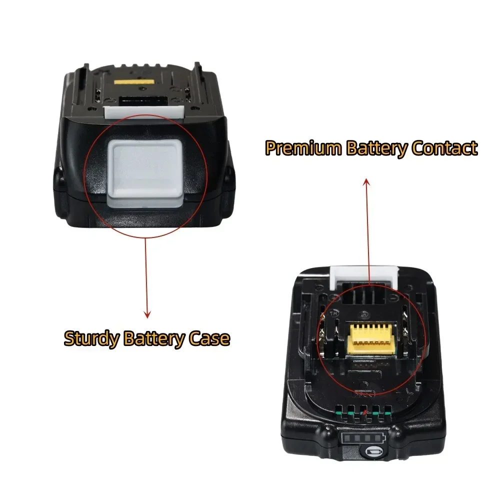 Batería recargable de iones de litio para Makita, pila de repuesto para taladro de 18V, 3,0/4,0/5.0Ah, BL1860, BL1830, BL1850, BL1860B