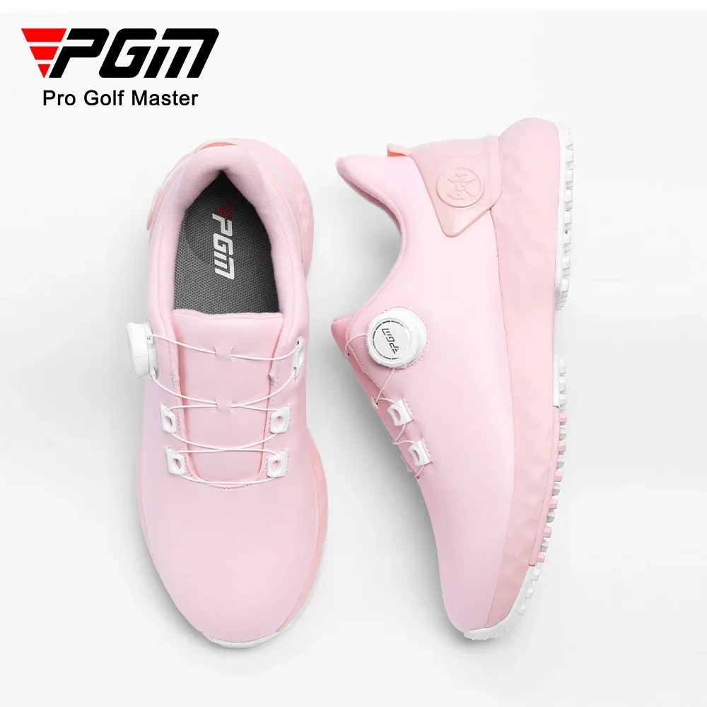 PGM Cherry Blossom Golf Women's Shoes Waterproof Sports Shoes Anti slip Knob Comfortable and Cushioned Nail free Shoes