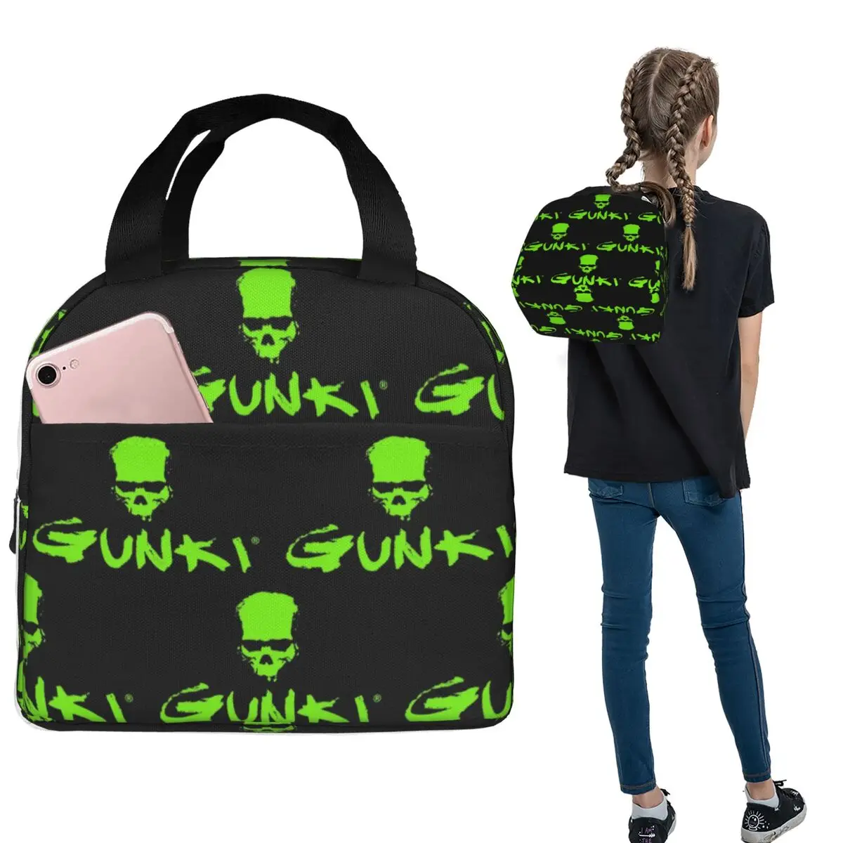 

Термосумка для обедов Gunki с логотипом, изолированная, для женщин и детей, герметичная, для еды, термосумка-тоут