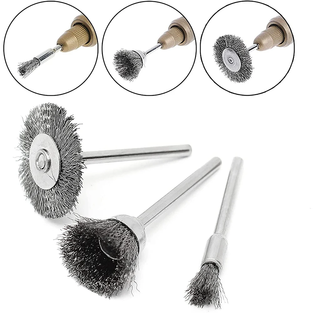 Wire Wheel Brush Set 45 Pcs/Set, Rotary Tool Accessories for Polishing and Cleaning