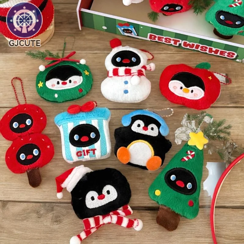 1Pcs Cute Plush Christmas Doll Pendant Keychain Kawaii Stuffed Snowman Doll Toys Backpack Hangings Decoration Accessories Gifts