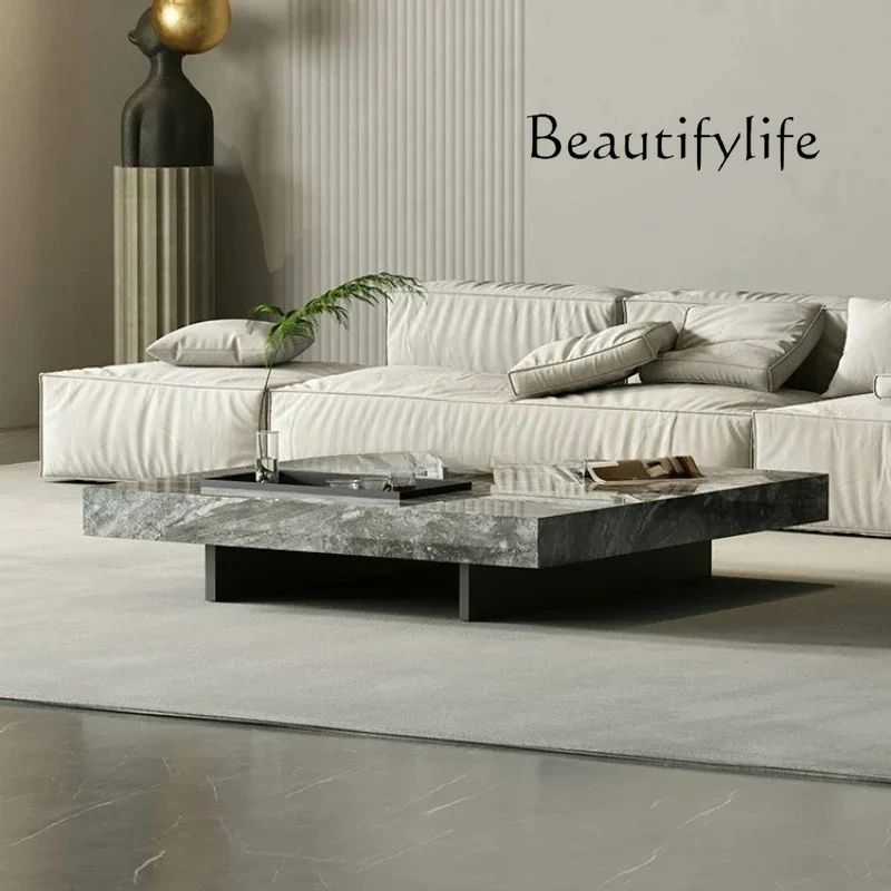 

SM Pure Natural Marble Coffee Table Modern Simple High-end Square Coffee Table