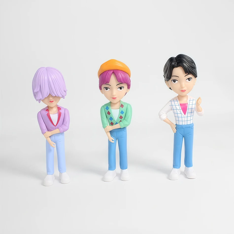 Q Version K-pop Figure 6Pcs/Set In Stock Saja Boys Creative Sculptures Desk Ornaments for Office Decoration Christmas Gift