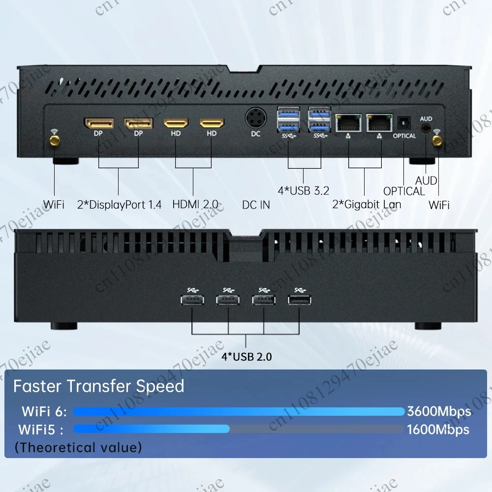 Topton 14th Gen Intel i9 14900F RTX 4070 12G Gaming Mini PC DDR5 NVMe SSD WiFi 6 Desktop Computer