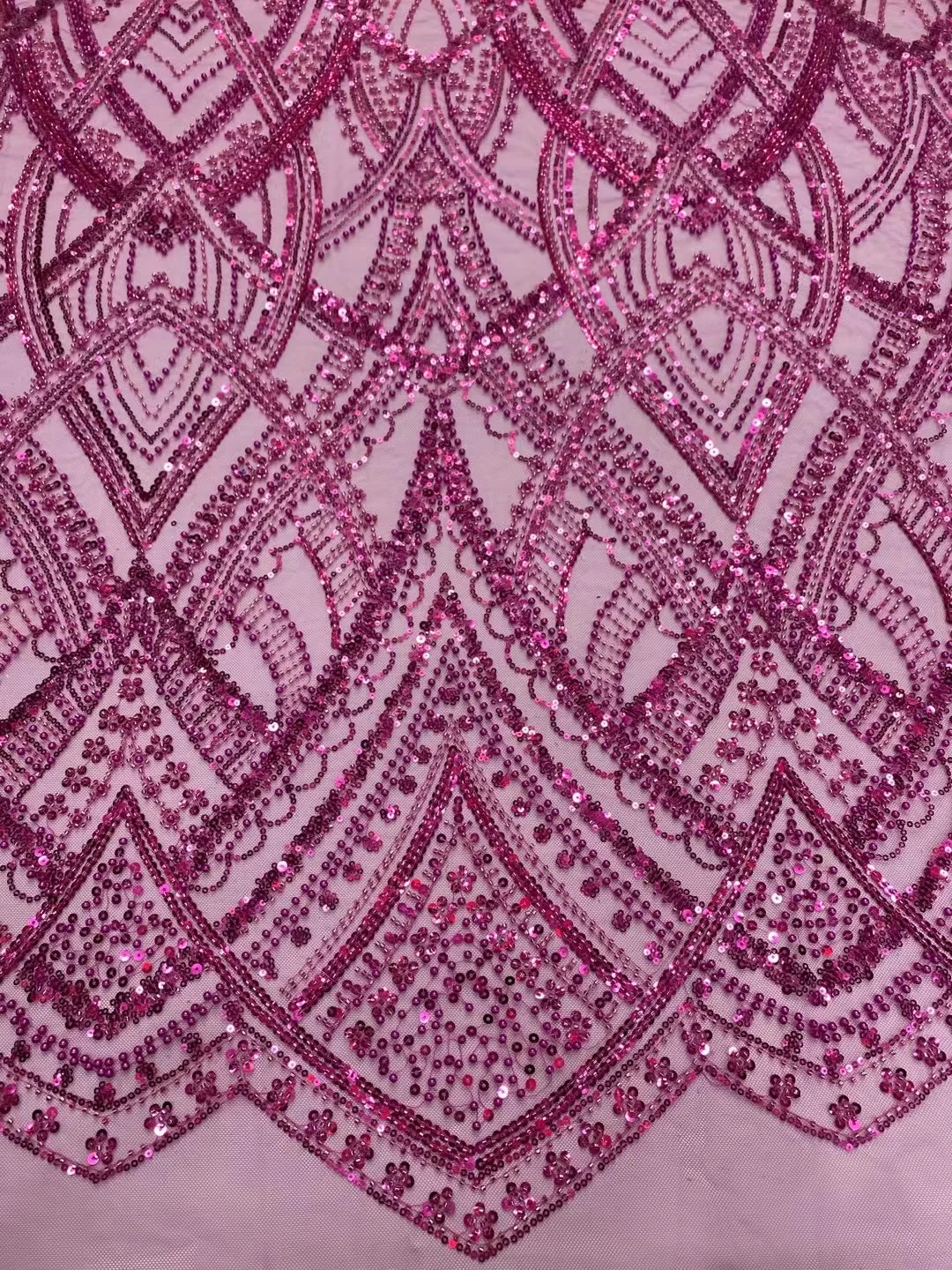 Beaded Luxury African Mesh Lace Fabric For Sewing,Sequin Nigerian,Tulle,Wedding Dresses,Embroidery,5Yards,Fabrics By The Meter