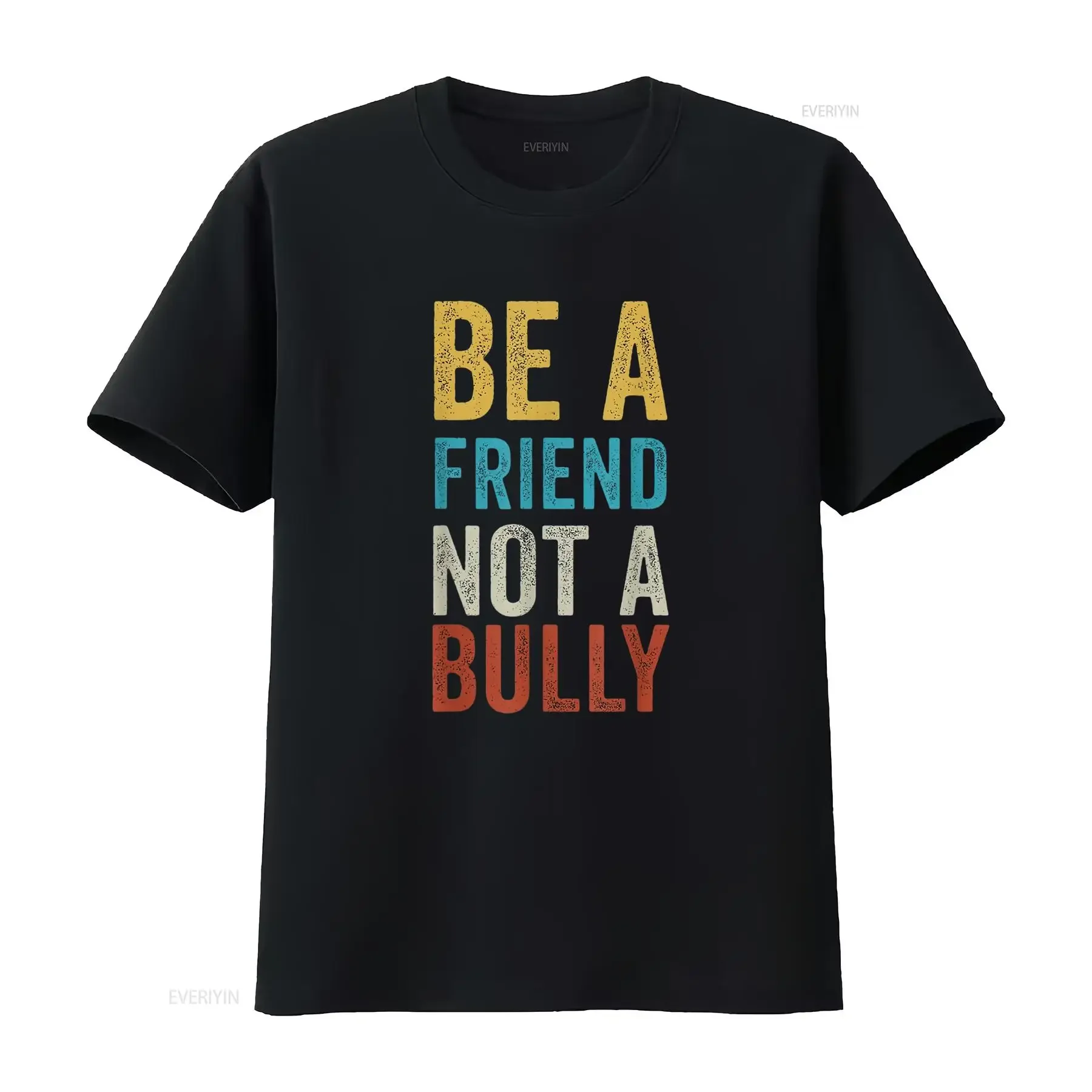 تي شيرت نسائي Be A Friend Not Bully Anti Bullying Awareness Unity Day تي شيرت عتيق مغسول قليلاً ملابس مصممة برسومات عصرية #1