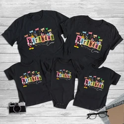 Disney Birthday Crew Family Matching Shirts Cotton Dad Mom Kids Tees Baby Rompers Funny Family Look Mickey Birthday Outfits