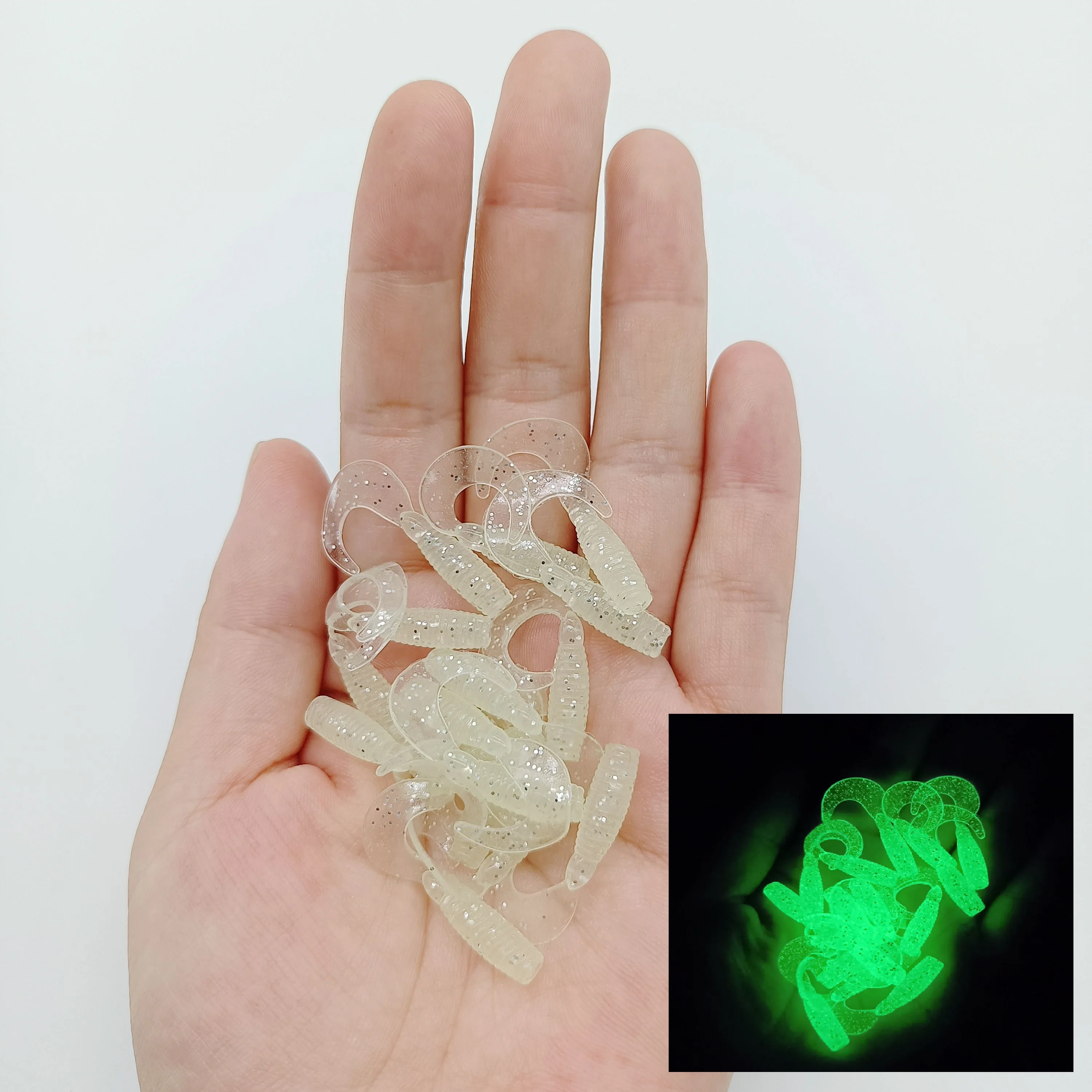 DUODUOYU 10PCS  Mini Soft Fishing Lure Silicone Bait 0.4g/30mm Artificial Swimbait Jig Wobbler Bass Bait Fishing Tackle