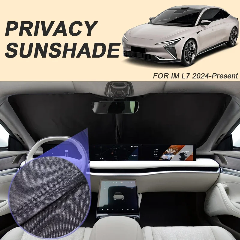 

For IM L7 2024-Present Car Black Window Privacy Sunshade Auto Anti-UV Heat Insulation Protect Cover Interior Accessory