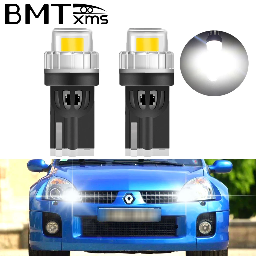 BMTxms 2PCS T10 W5W LED Bulb Car Interior Lamp Clearance Parking License Plate Light For Citroen Berlingo Peugeot 208 3008 Ford