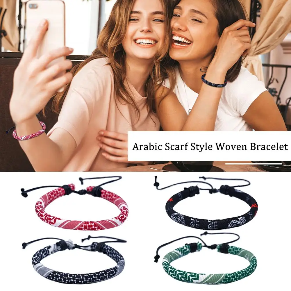 متعدد الألوان نسج البولكا نقطة أنماط أساور للرجل امرأة التقليدية كوفية وشاح أنماط العربية اليد حبل مجوهرات هدايا #3