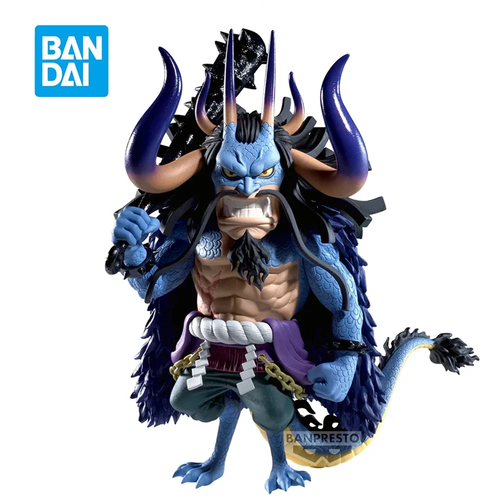 Bandai Originale WCF ONE PIECE Kaidou World Figura Da Collezione MEGA Anime PVC Modello ornamento Giocattoli Da Collezione Regali Per Bambini 13Cm