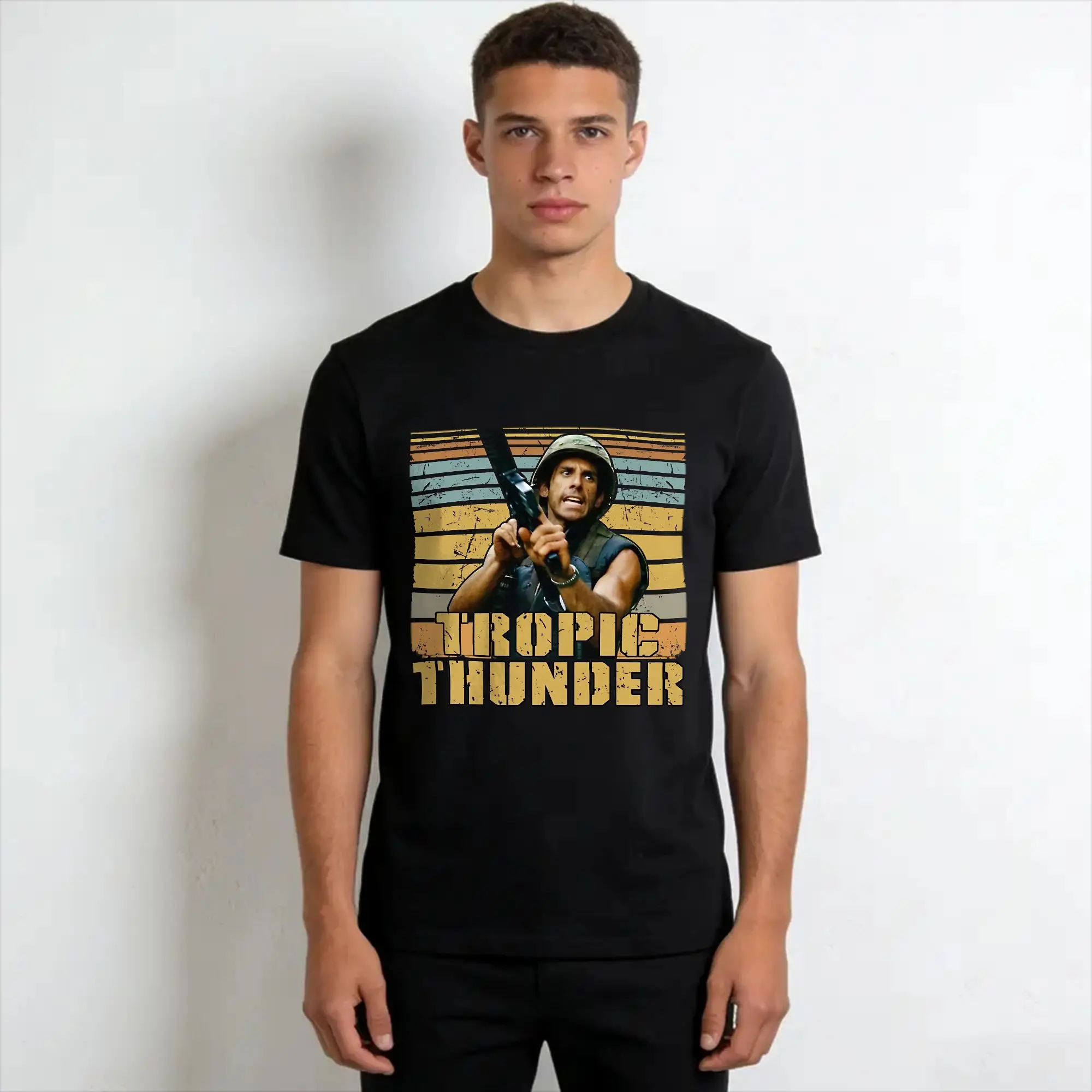 Tropic Thunder Movie Tee Shirt for Men Women Graphic Printed T Shirts  100% Cotton Clothes
