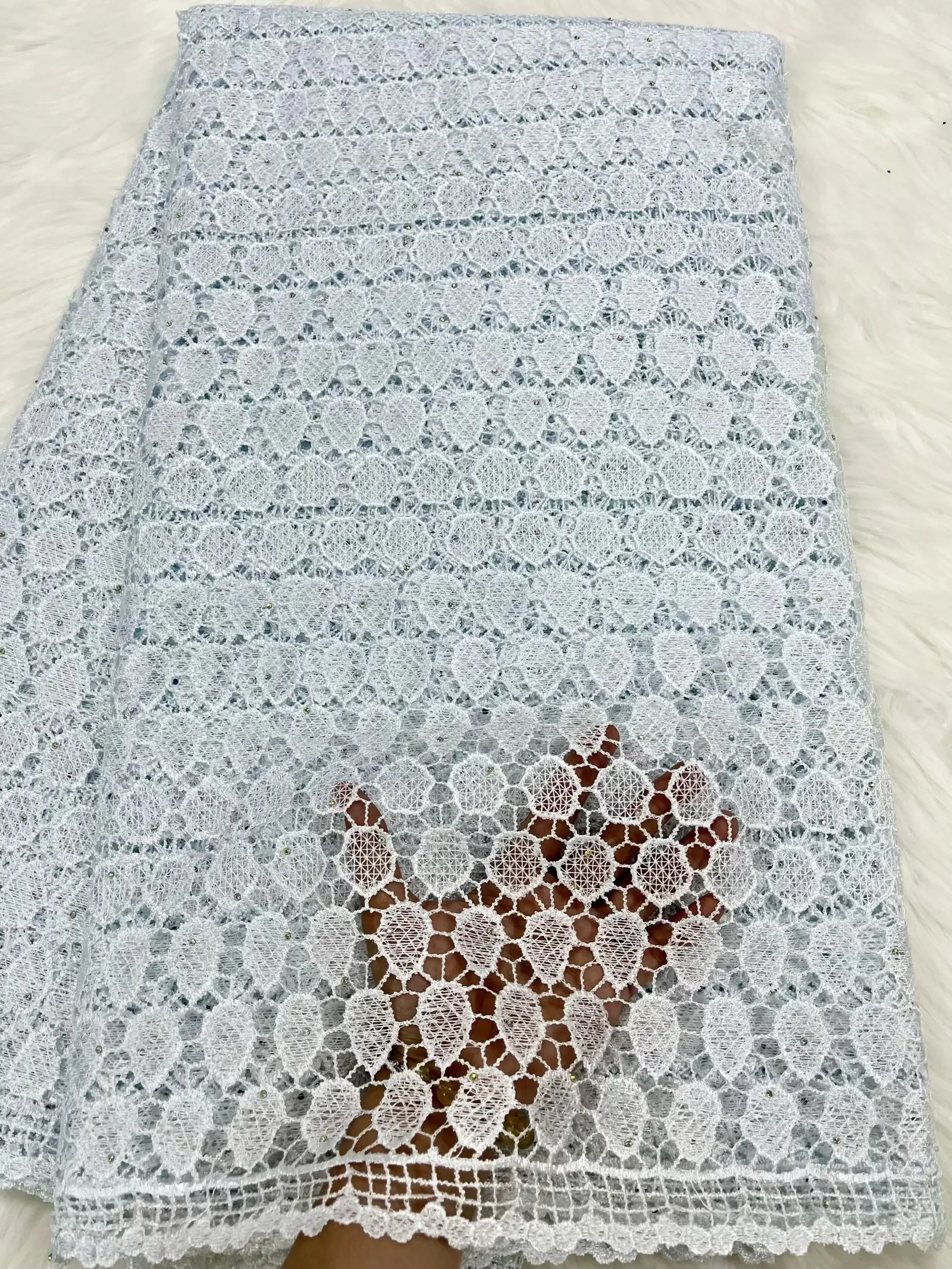 

Latest African Guipure Lace Fabric 2026 High Quality Nigerian Water Solubl Lace Fabric For Women Prom Celebration Dresses