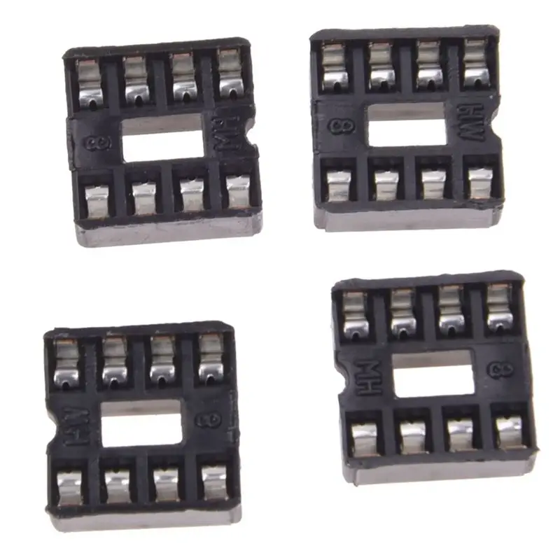 DTA4 60 Pcs 8 Pin 2.54mm Pitch DIP IC Socket Solder Type Adaptor for PCB Board