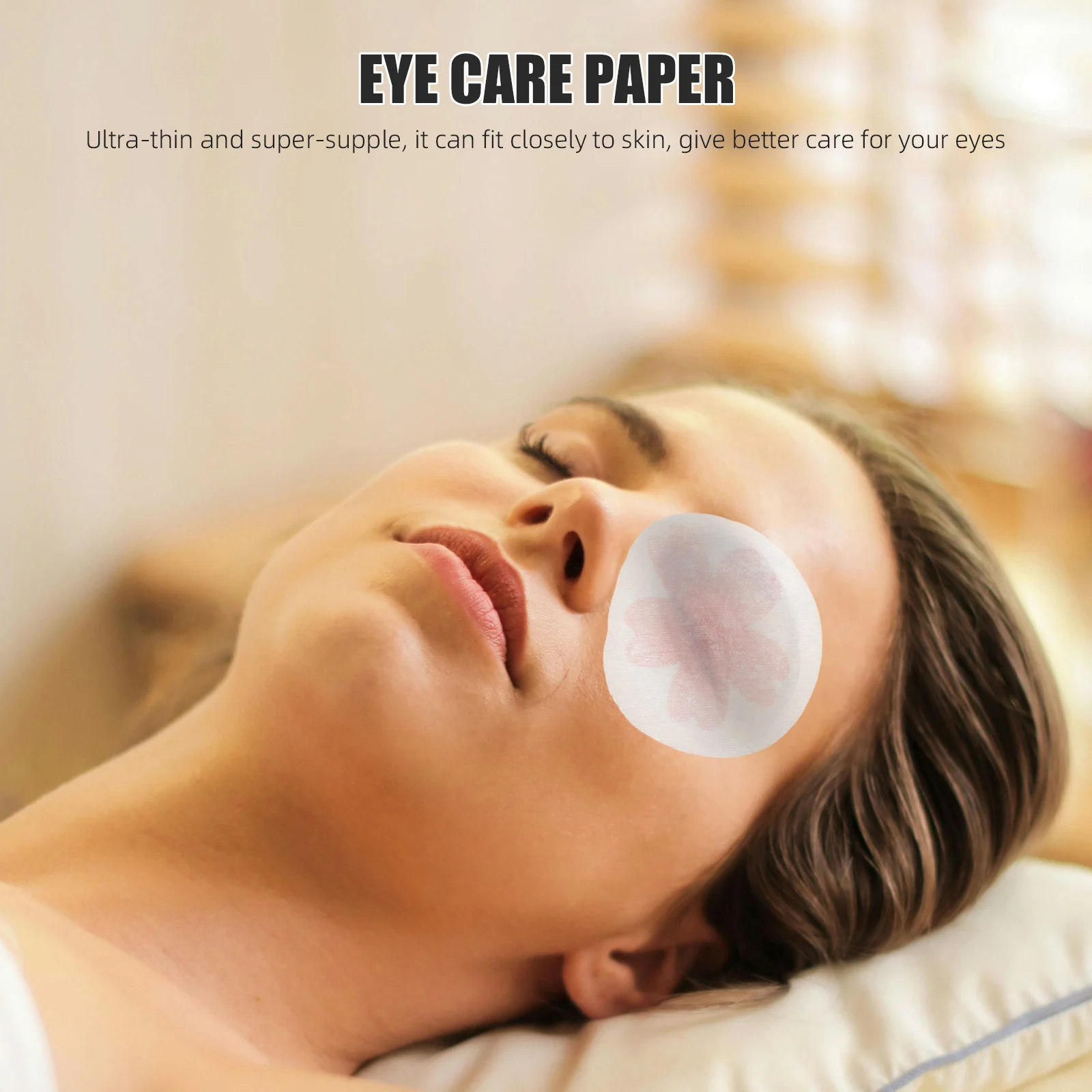 

100Pcs Eye Mask Paper Ultra-Thin Breathable DIY Disposable Moisturizing Eye Mask Sheet Skin Care Film for Camping Travel