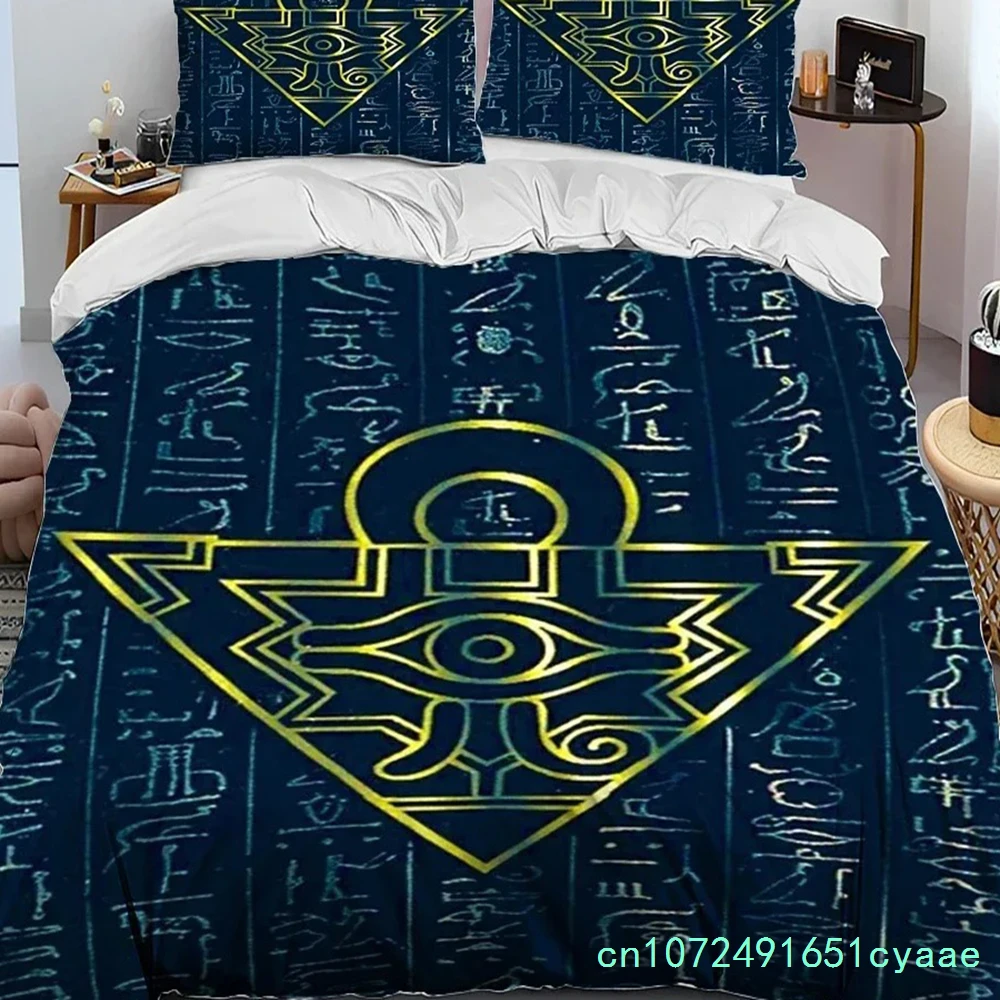 3D Print Yu-Gi-Oh MONSTER CARD Anime Bedding Set Duvet Cover Bed Set Quilt Cover Pillowcase Comforter King Queen Size Boys Adult