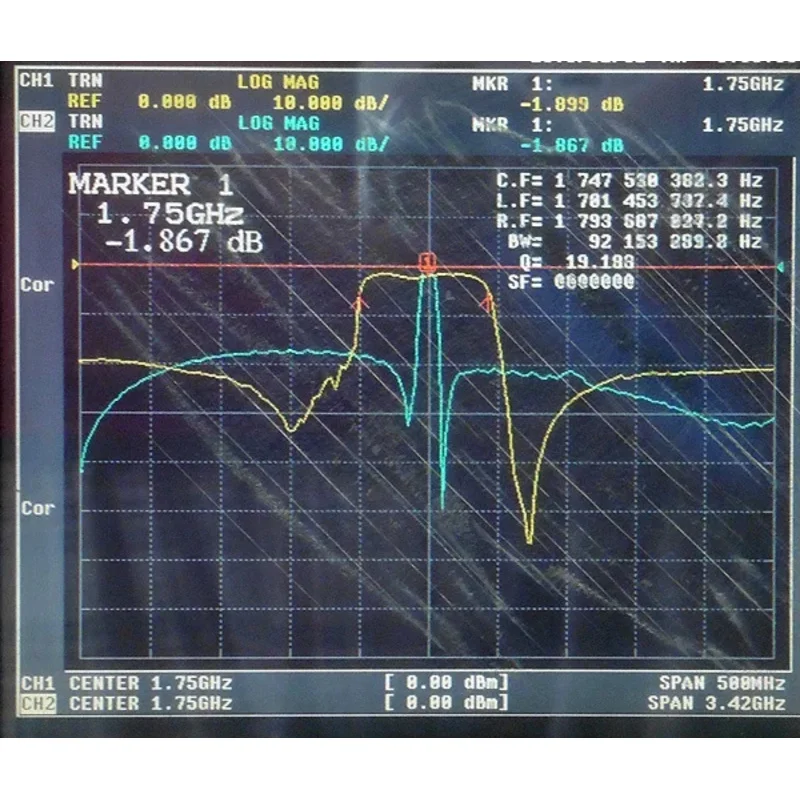 Saw bandpass filter for 1747mhz UMTS / AWS system, 1dB 1710-1785mhz