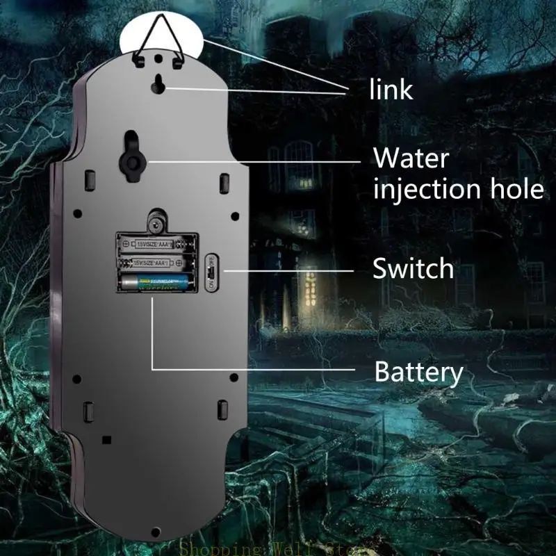 KX4B Motion Activated Halloween Türklingel mit Nebelspray verbessern die Sicherheit und Spaß für Zuhause