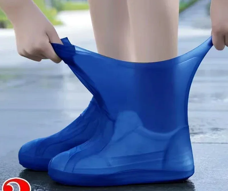 1 par de cubiertas de silicona impermeables para zapatos, Botas de lluvia de goma resistentes a los labios, accesorios para zapatos para días