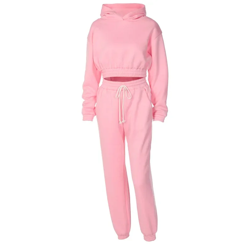 2024 novas mulheres casuais velo hoodies moletom moda preto rosa senhoras roupas