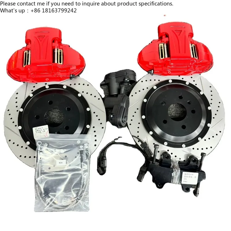 Electronic Handbrake Parking Brake Upgrade with 4Pot Calipers Optimized Rear Brake Kit for Better Performance Appearance
