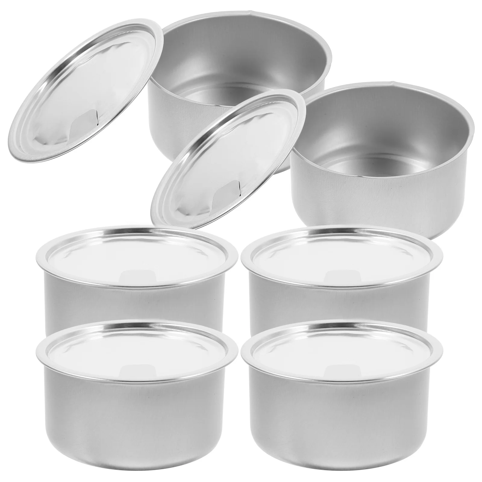 

6pcs 180ml Empty Pet Tins With Lids Food Cans Cans Silver Easy Open Sealed Containers Pet Food Storage Tin Boxes