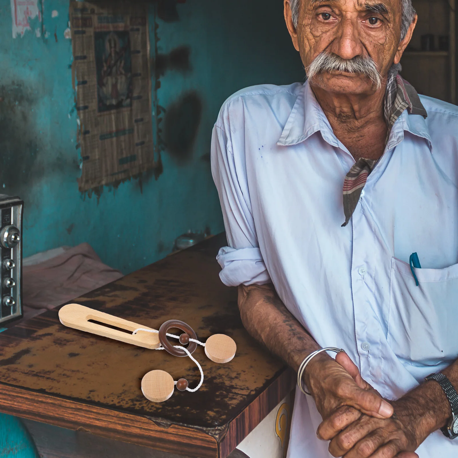 교육용 지능 게임 도구 나무로 만든 잠금 해제 장난감 성인 어린이 두뇌 운동 퍼즐 매듭 장난감