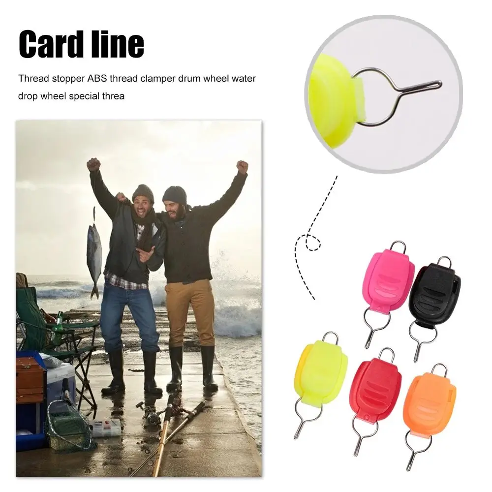 

Baitcasting Reel Line Holder Buckle Stopper Card Line Device Baitcasting Drum Reel ABS Thread Clip Fishing Line Stopper