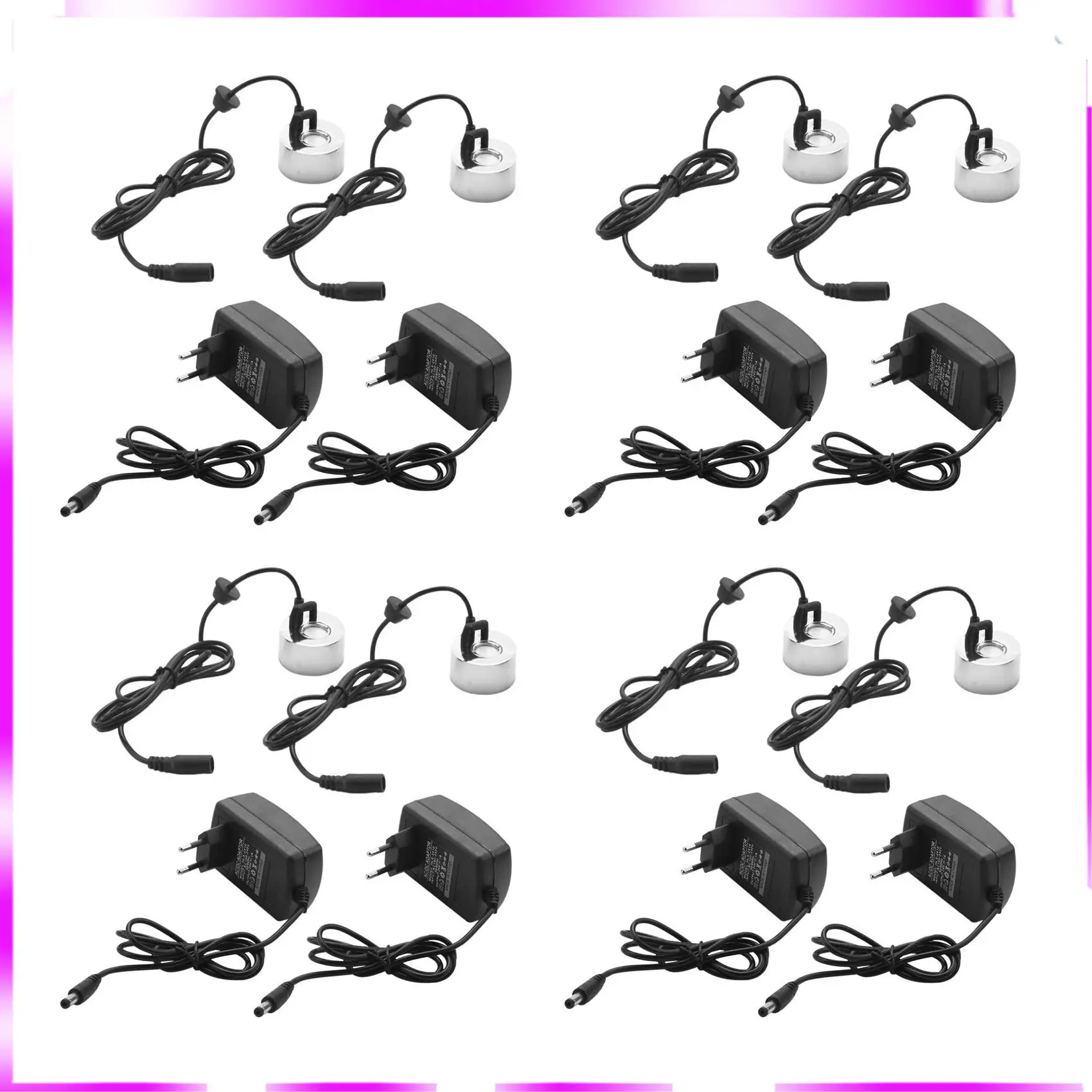 

N98R 8Pcs With Plug 45Mm Humidifier Ultrasonic Mist Maker Industrial Incubator 24V Nebulizer Atomizer Head Fogger EU Plug