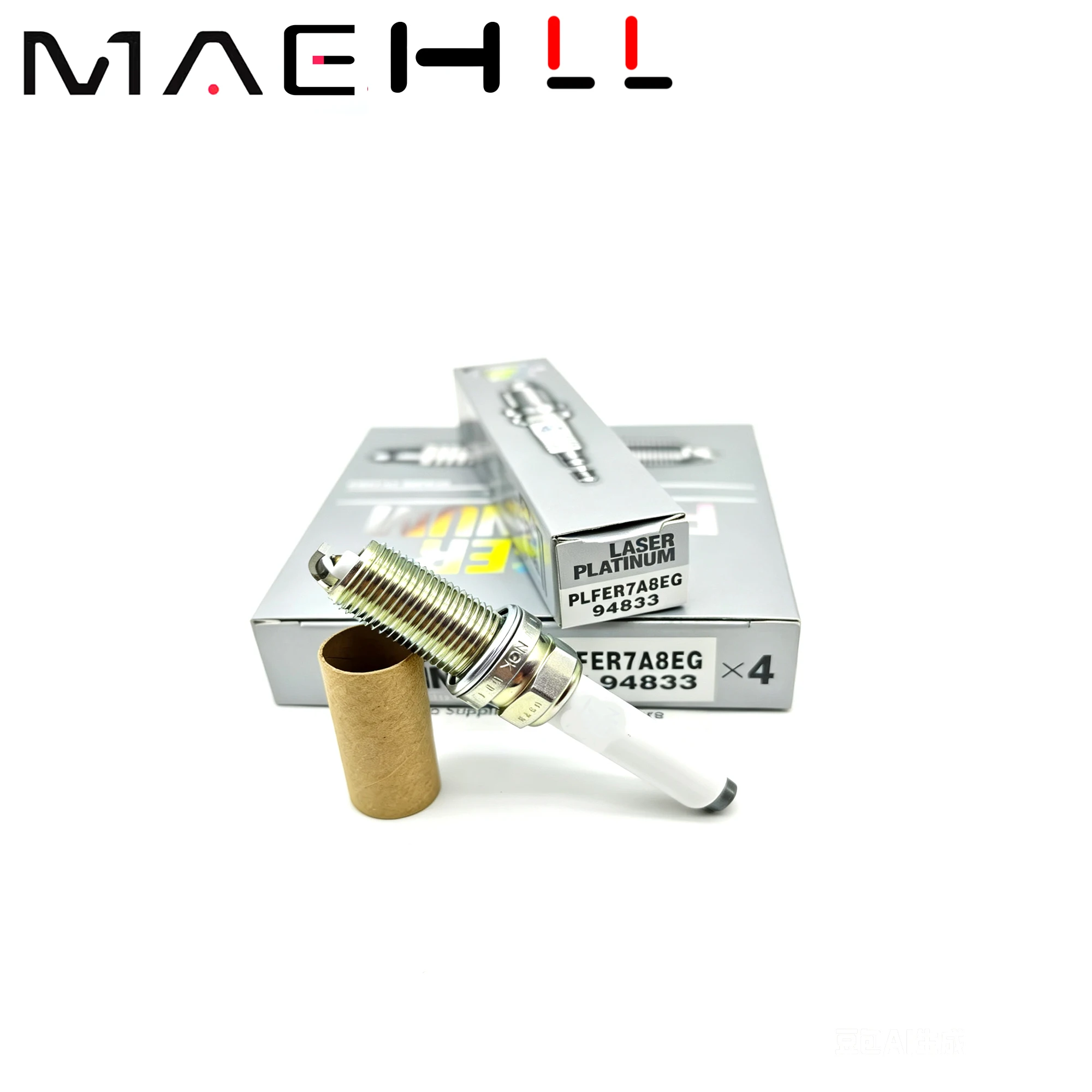 PLFER7A8EG 94833 Dual Laser Platinum Spark Plug For VW Beetle, Golf R, Tiguan, Audi, Skoda 2.0T, OEM 06K905601B 06K905611C