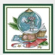 

Soulgift New Pre-Printed Cross Stitch Kit, Stamped 9CT/11CT/14CT/16CT DMC Threads,Embroidery Kit - Magic Crystal Ball 6