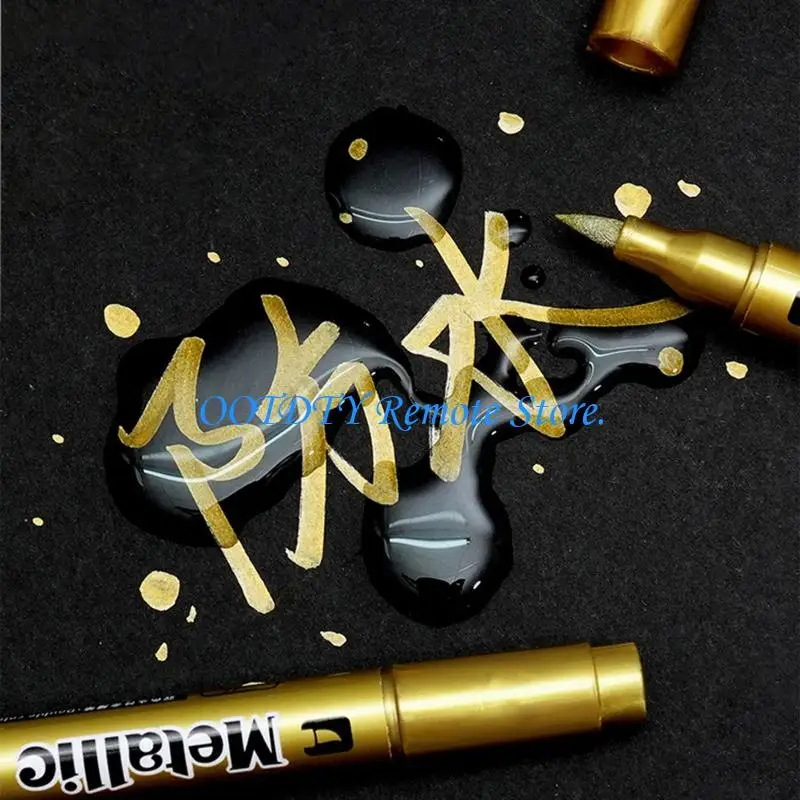  Soft Brush Tip Metallic Marker Pen Waterproof Double Ended Brush Pen For Wedding Invitations Greeting Card Handwriting