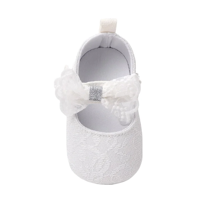 

Infant Baby Girls Shoes Non-Slip Soft Soled Lace Bowknot Flats Toddler First Walker Spring Autumn Princess Shoes