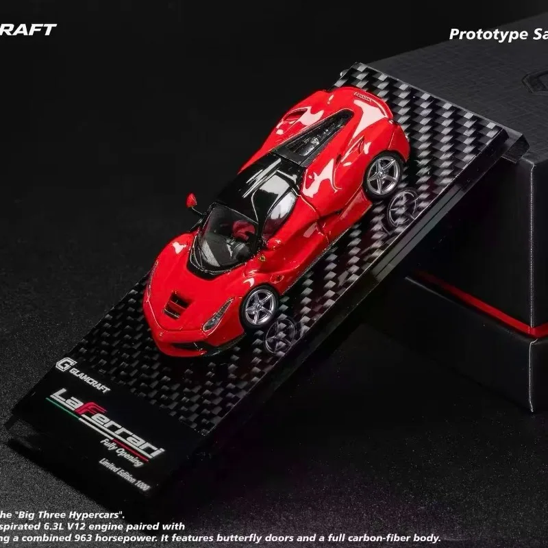 In Stock 1:64  Standard Red Fully Open Alloy Car Model Casting Static Car Model Creative Decoration Item Holiday Gift