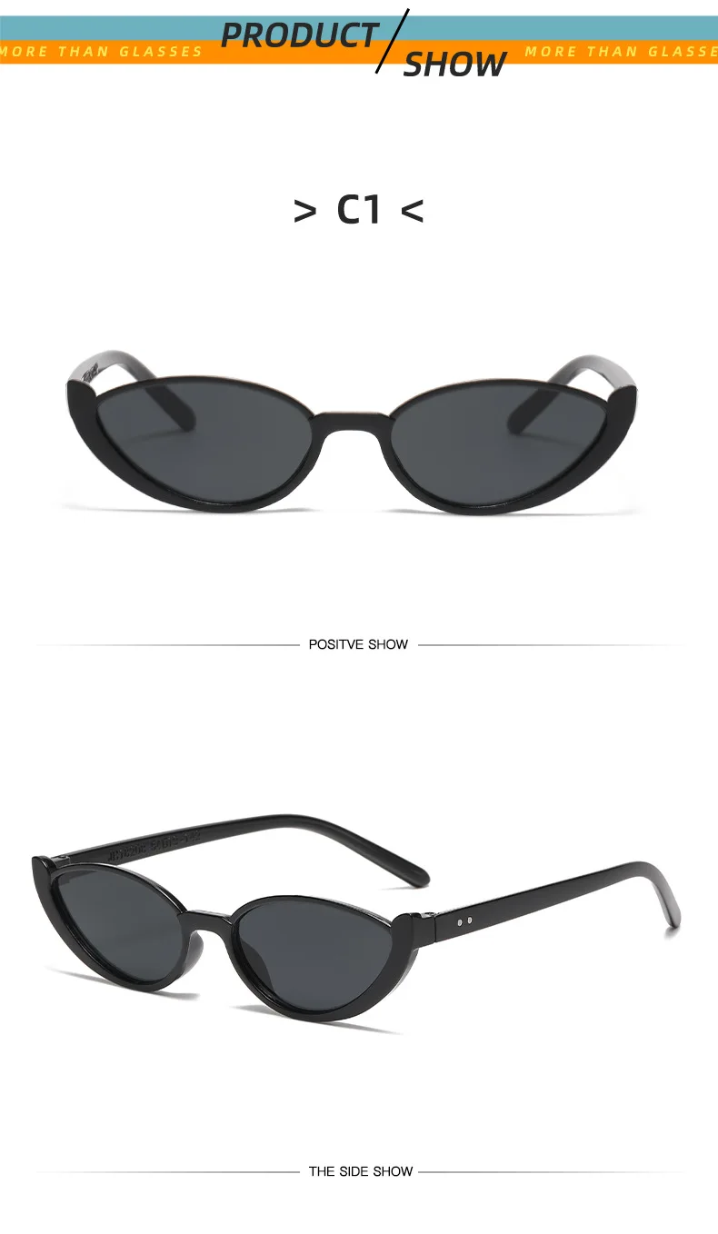 Vintage Dreieck Cat Eye Frauen Sonnenbrille Persönlichkeit PC Rahmen Harz Objektiv Reise Brillen Angeln Gläser Reiten Brille – Detail 6