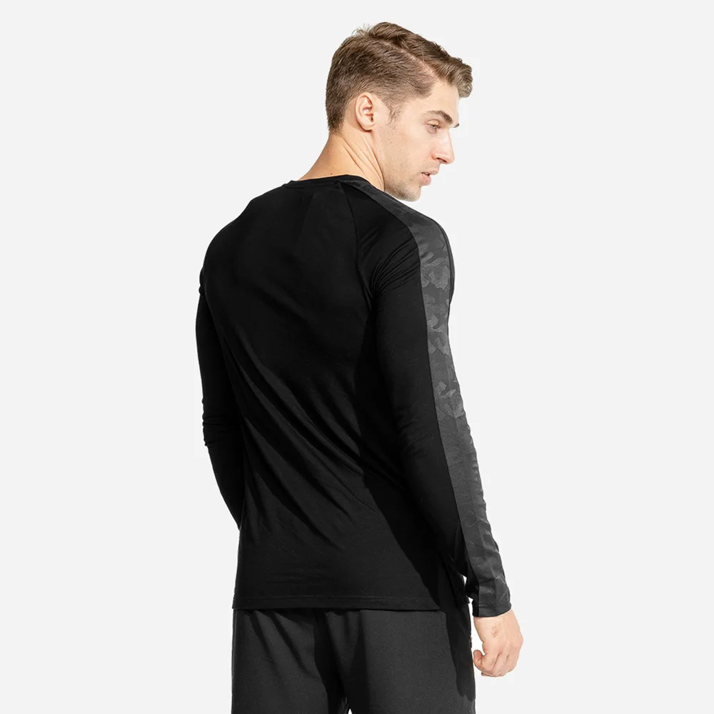 2022 New Men Quick Dry Fitness Tees Outdoor Sport Running Climbing Long Sleeves Tights Bodybuilding Tops Gym Compression T-shirt