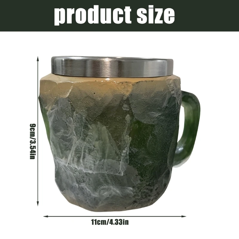 Colorful Crystal Mineral Coffee Mug Resin Drinkware for Hot and Cold Beverages