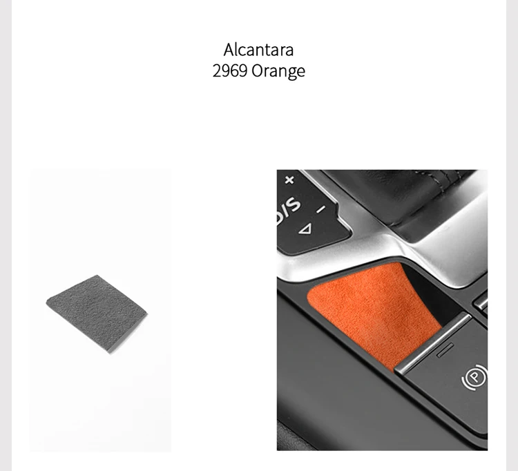Für Audi A5 F5 A4 S4 S5 B9 Sport 2016+ Handbremsknopf-Verkleidungsaufkleber, Auto-Innenausstattung aus Alcantara, Autozubehör – Detail 12