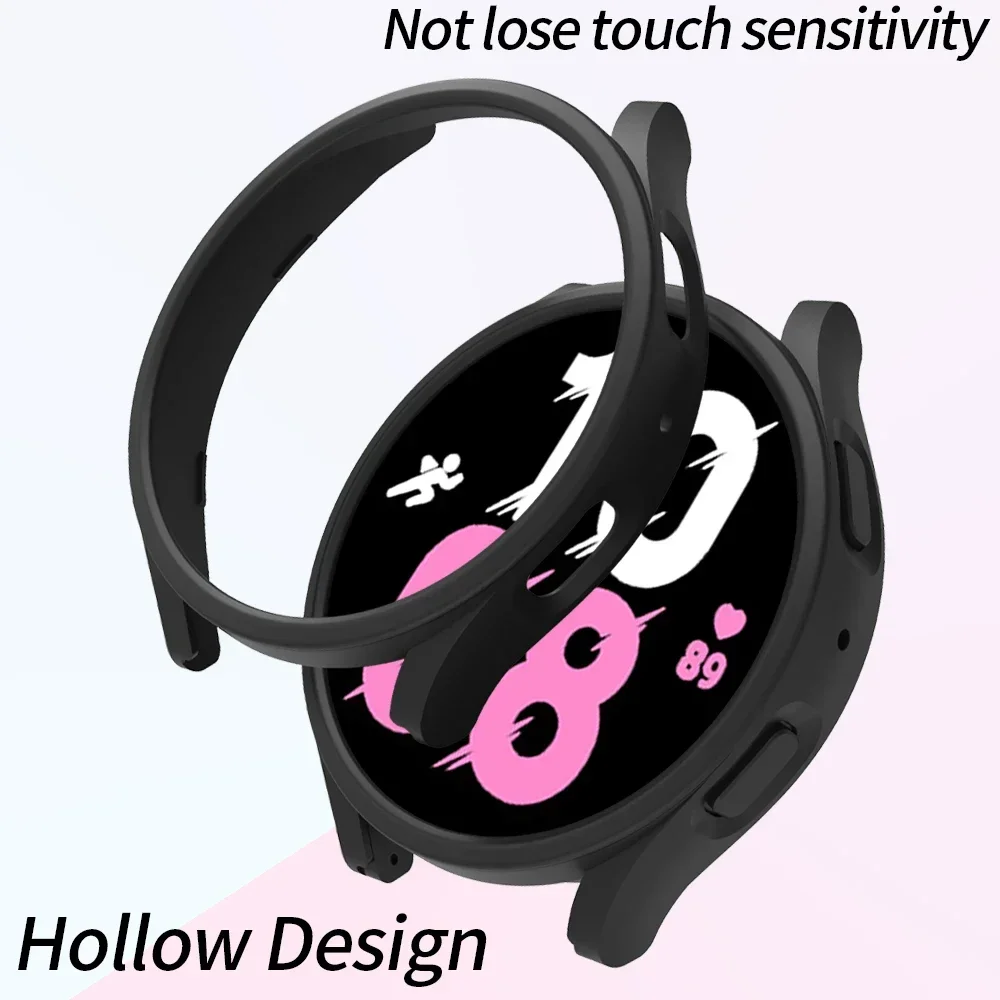 Case for Samsung Galaxy Watch 4/5/6 40mm 44mm 45m PC Matte Protective Bumper Shell for Watch 6 Classic 43mm 47mm Protector Cover