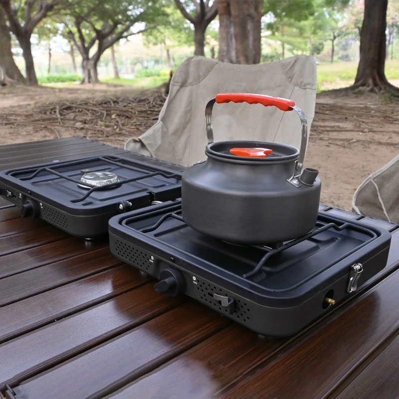 

Portable Stainless Steel Double Range High Temperature Resistant Camping Gas Stove for Outdoor and Hiking